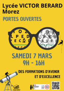 Affiche Jounée Portes Ouvertes 2026 lycée Victor Bérard 2025-2026 - 7 mars 2026